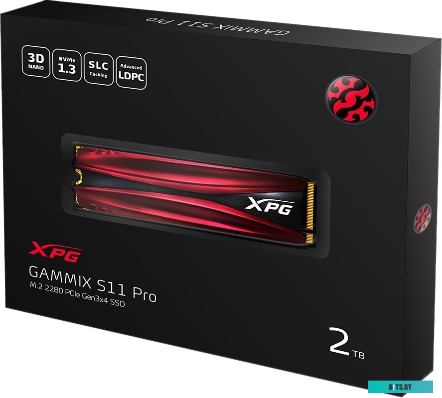 SSD Накопитель ADATA GAMMIX S11 Pro 2TB AGAMMIXS11P-2TT-C
