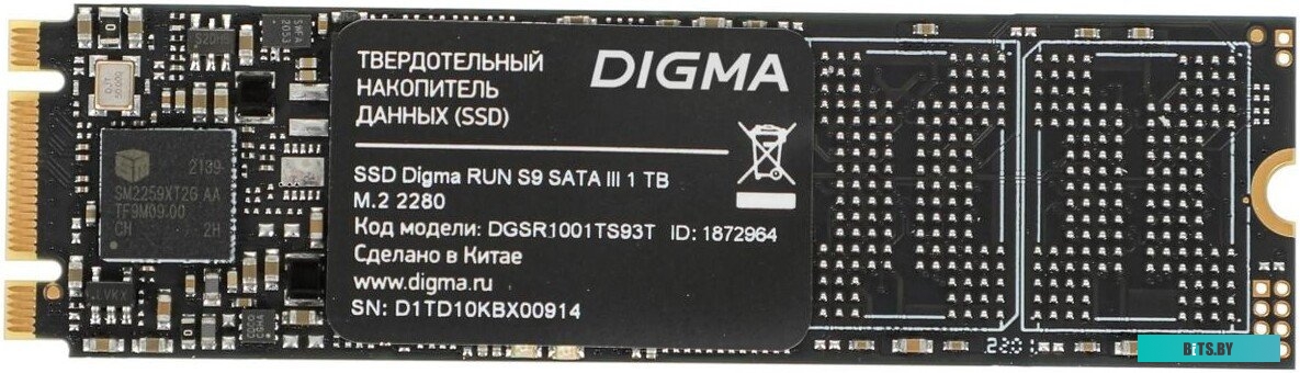 Твердотельный накопитель Digma Run S9 DGSR1001TS93T