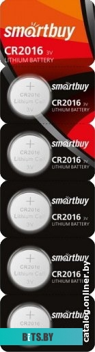Батарейки SmartBuy Lithium CR2016 5 шт. SBBL-2016-5B