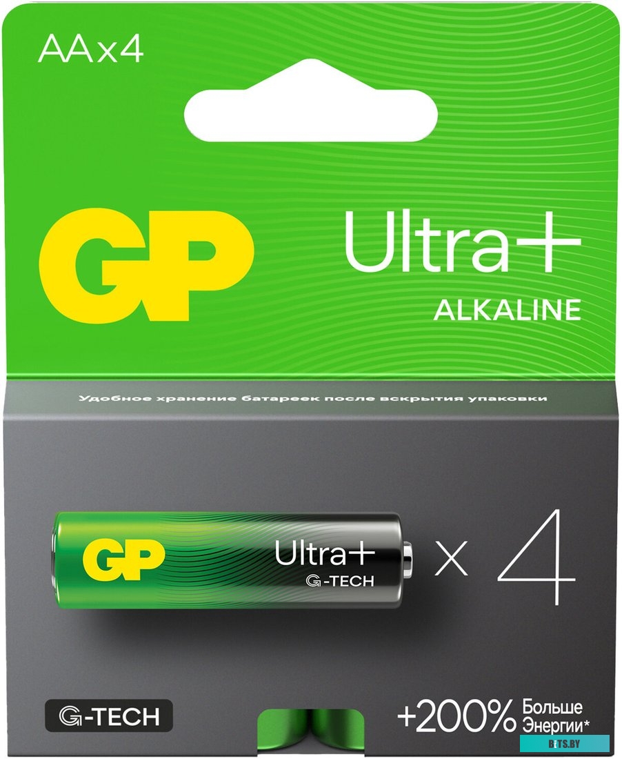 Батарейка GP Ultra Plus Alkaline 15AUPA21-2CRSB4 AA (4шт)