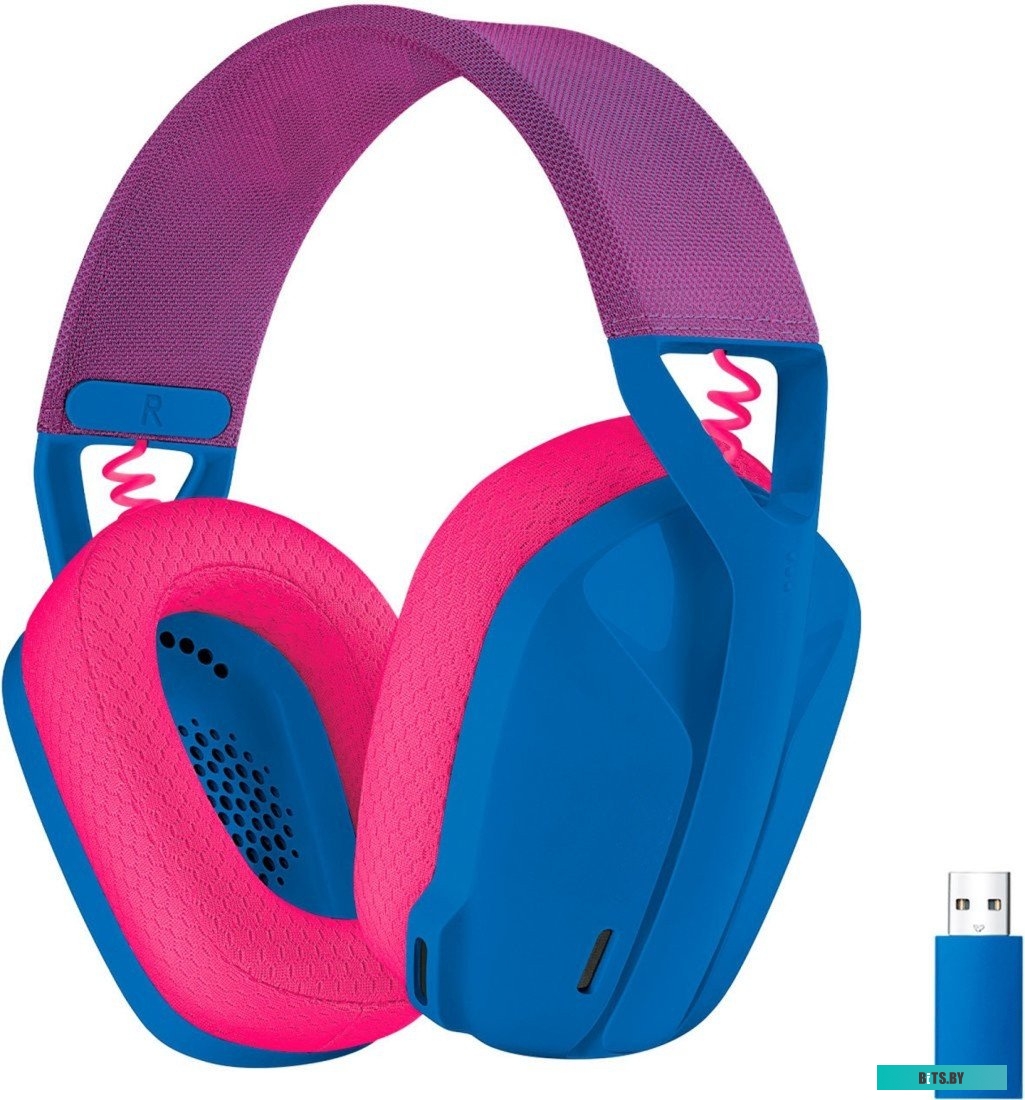 Гарнитура беспроводная Logitech G435, Bluetooth/Wireless, Синий/Малиновый 981-001065/981-001062