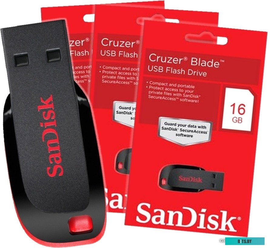 USB накопитель (Флешка) Sandisk Cruzer Blade 16GB (SDCZ50-016G-B35)