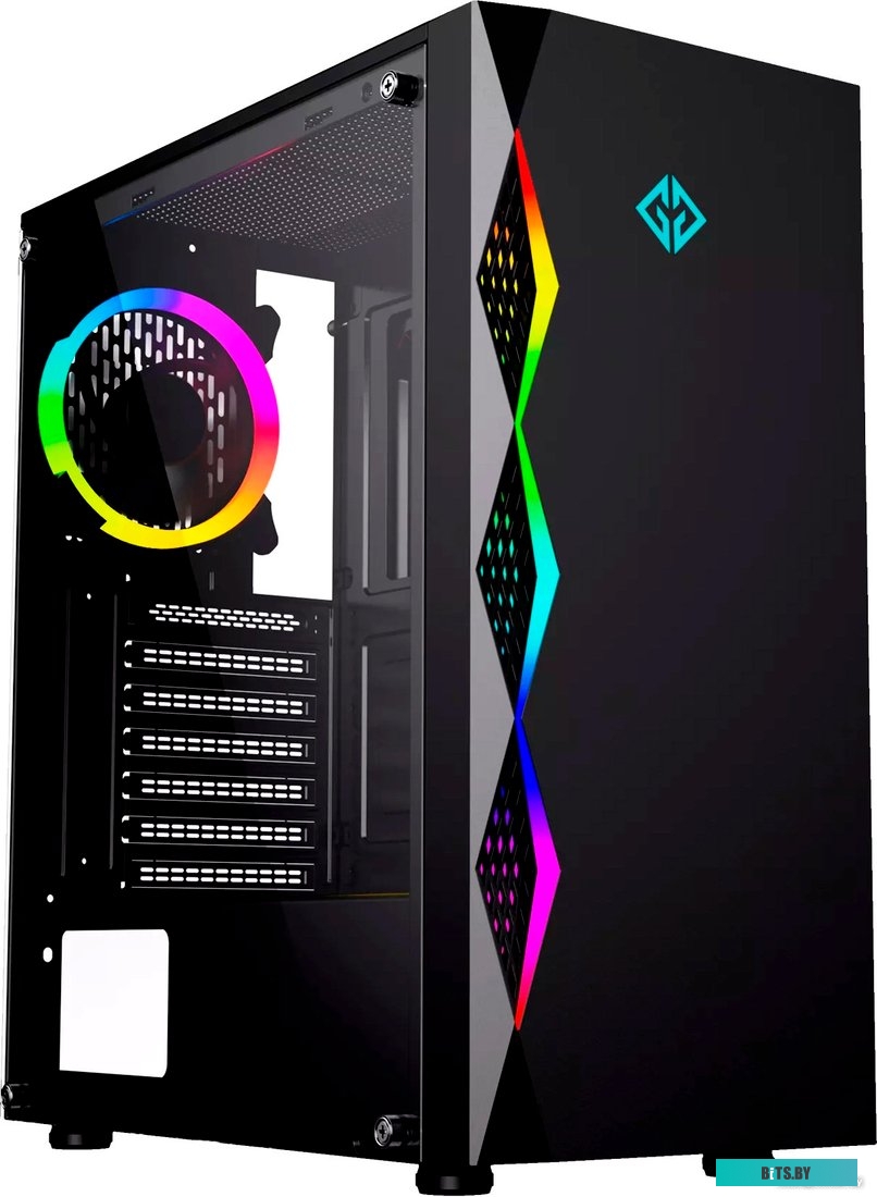 Корпус GMNG OGC-G110 черный без БП ATX 5x120mm 2xUSB2.0 1xUSB3.0 audio bott PSU
