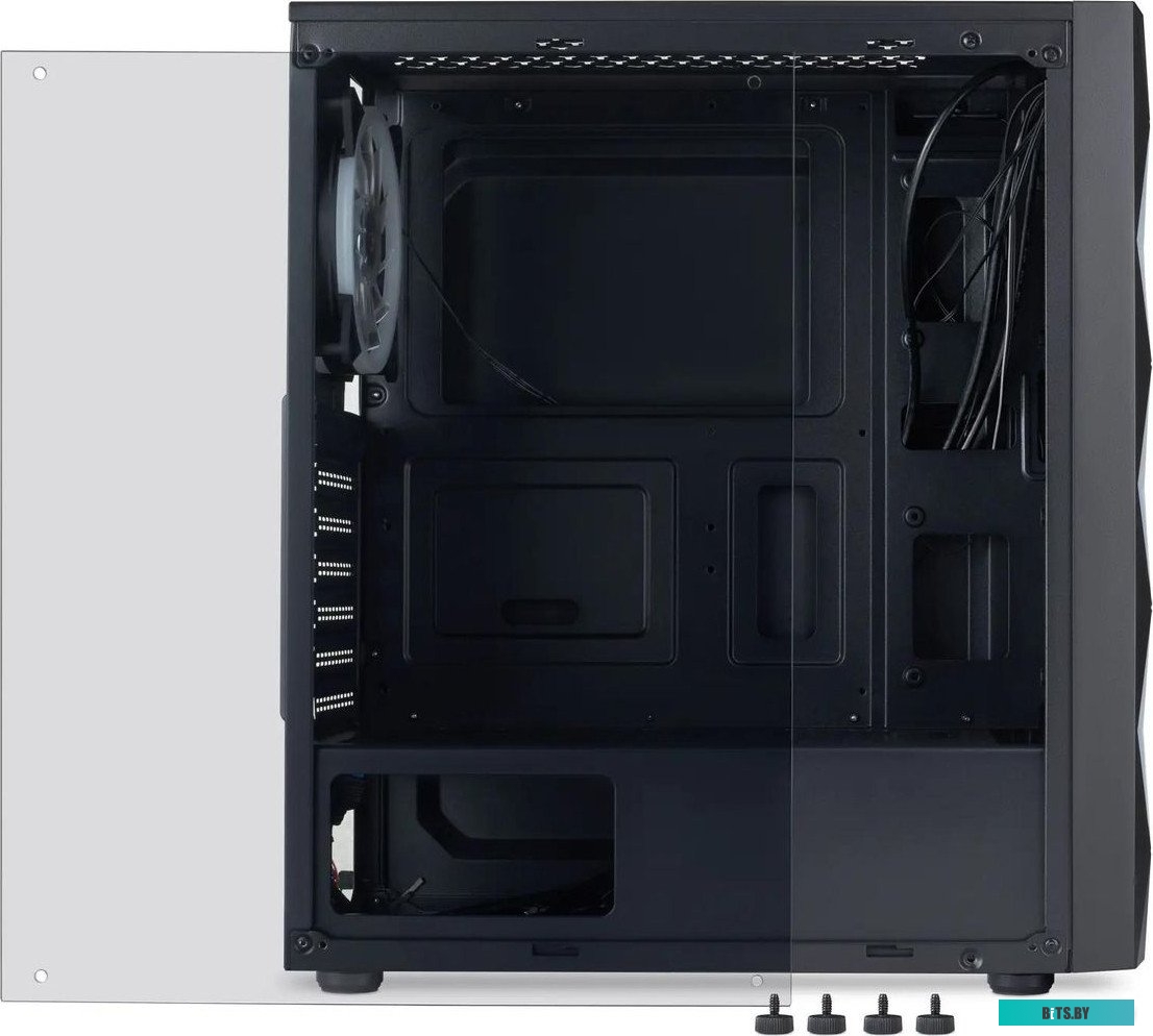 Корпус GMNG OGC-G110 черный без БП ATX 5x120mm 2xUSB2.0 1xUSB3.0 audio bott PSU