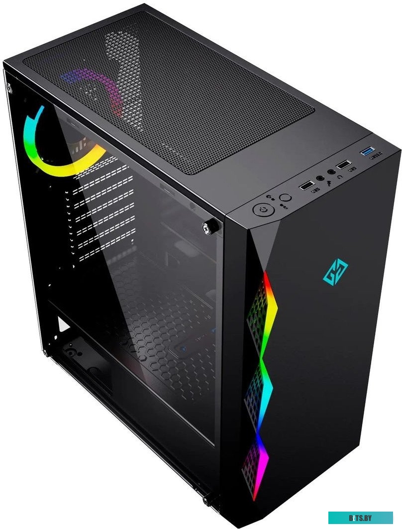 Корпус GMNG OGC-G110 черный без БП ATX 5x120mm 2xUSB2.0 1xUSB3.0 audio bott PSU