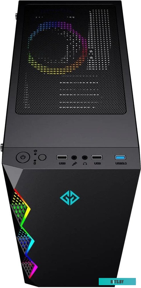 Корпус GMNG OGC-G110 черный без БП ATX 5x120mm 2xUSB2.0 1xUSB3.0 audio bott PSU