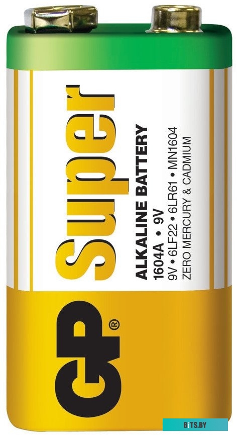 Батарейка GP Super Alkaline 1604A 6LR61, 1 шт.