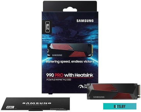 SSD накопитель Samsung 990 Pro с радиатором 4TB MZ-V9P4T0CW