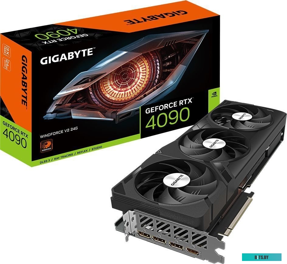 Видеокарта Gigabyte GeForce RTX 4090 Windforce V2 24G GV-N4090WF3V2-24GD