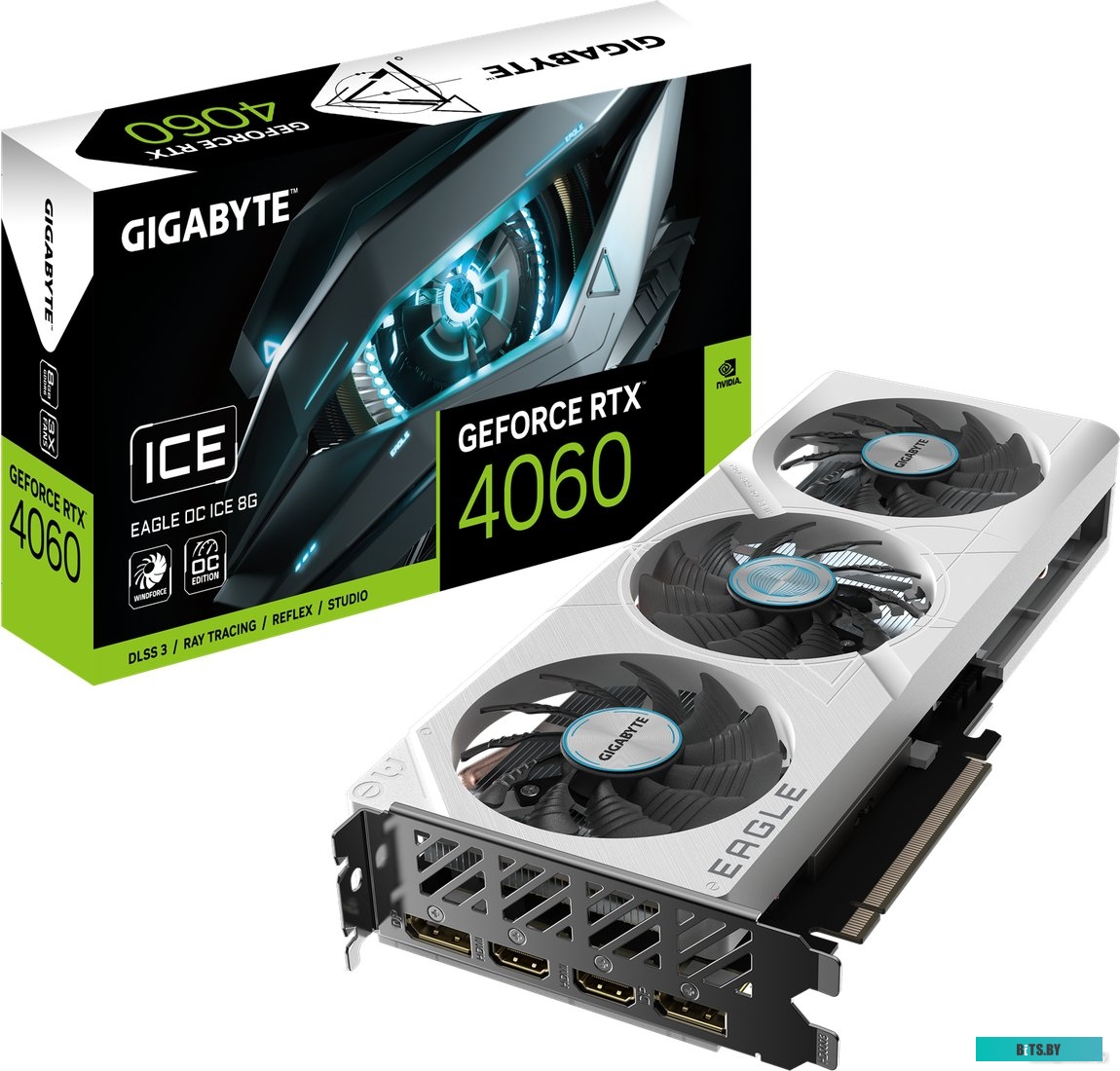 Видеокарта Gigabyte GeForce RTX 4060 Eagle OC Ice 8G GV-N4060EAGLEOC ICE-8GD