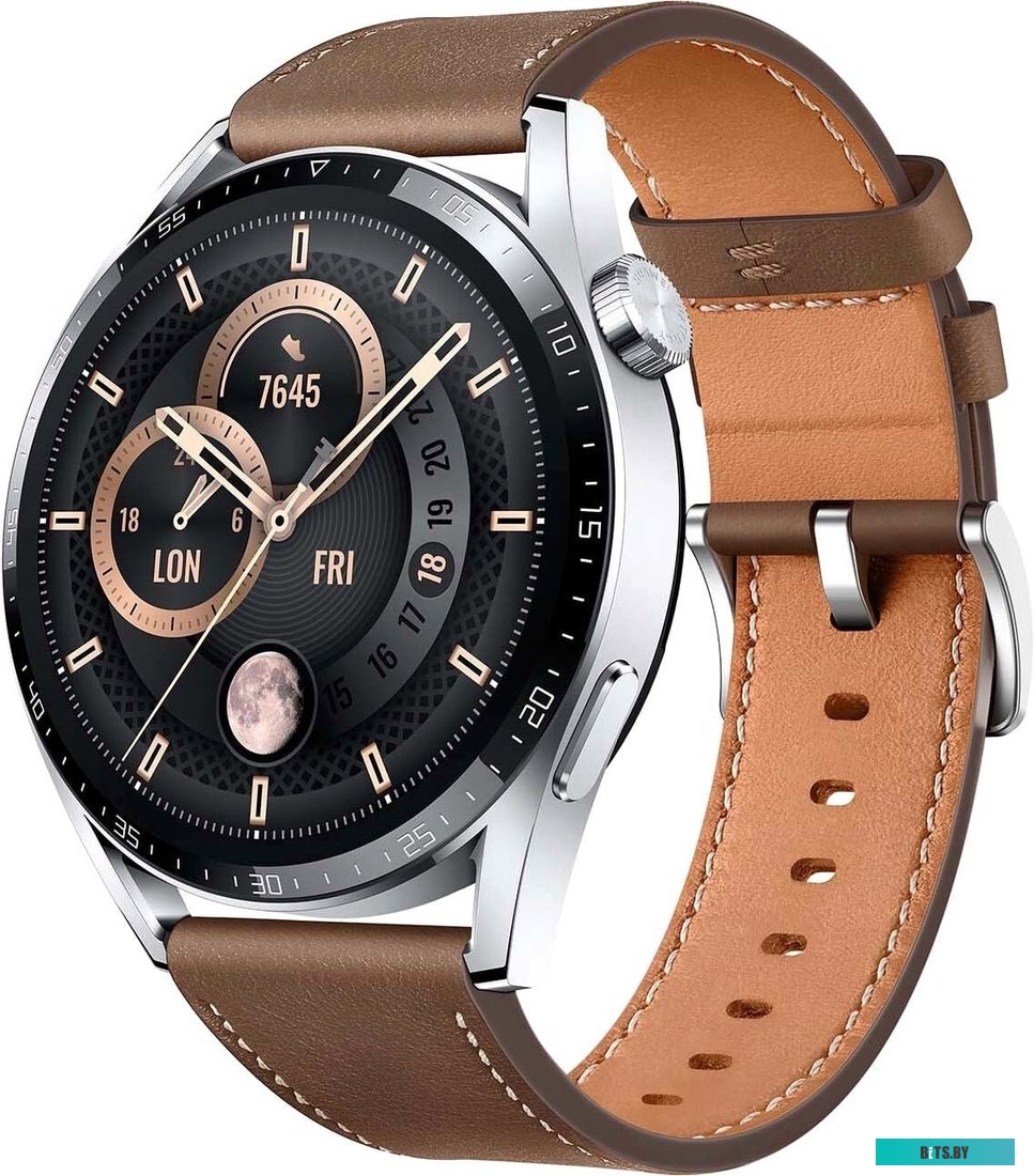 55028463 Смарт-часы Huawei Watch GT 3 46мм,  1.43",  серебристый / коричневый [55028463]