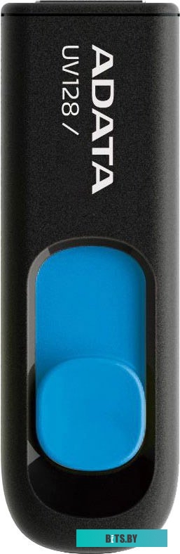USB накопитель (Флешка) ADATA DashDrive UV128 128GB (черный/синий) <AUV128-128G-RBE>