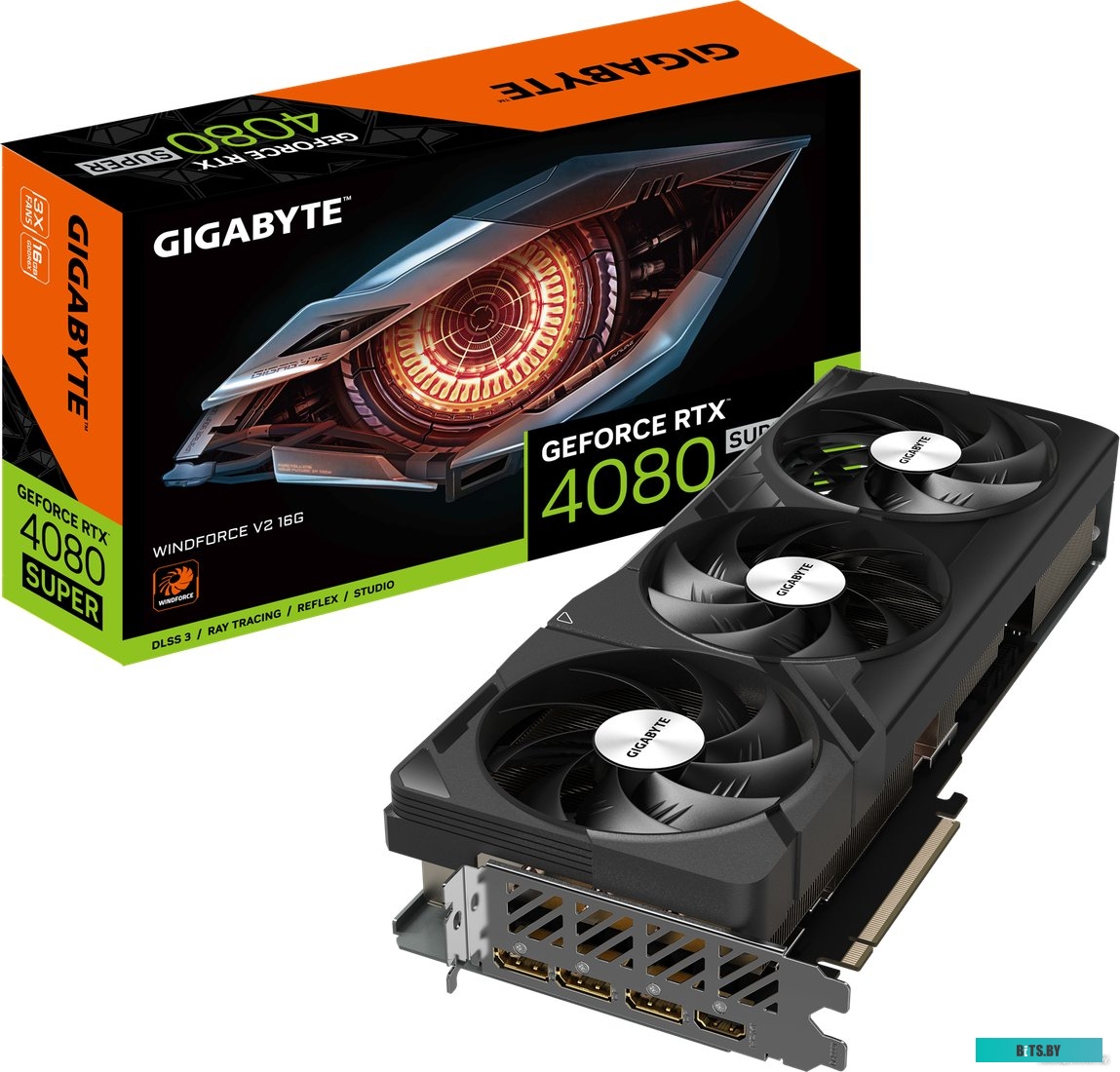 Видеокарта Gigabyte GeForce RTX 4080 Super Windforce V2 16G GV-N408SWF3V2-16GD