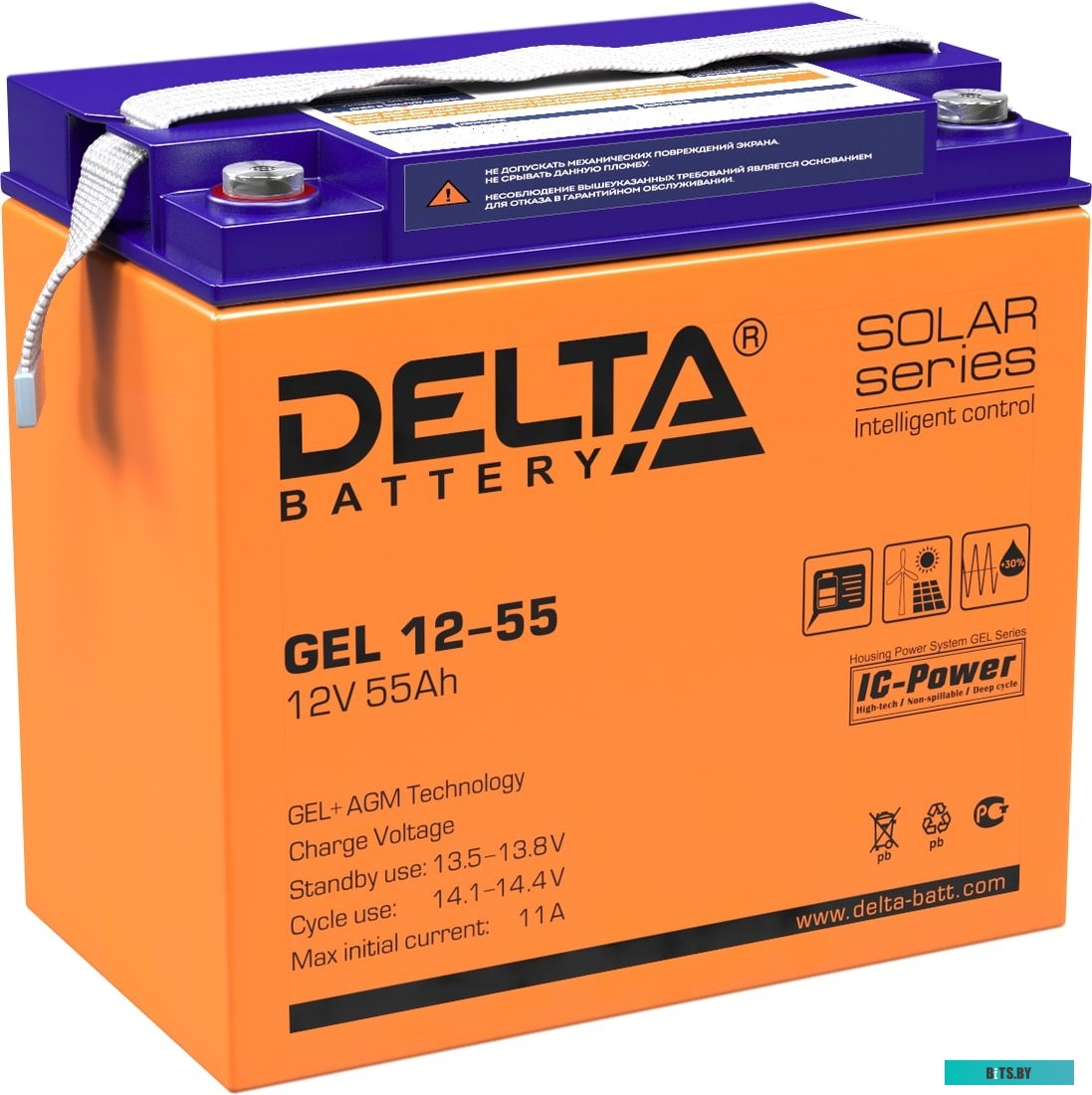 Аккумуляторная батарея Delta GEL 12-55