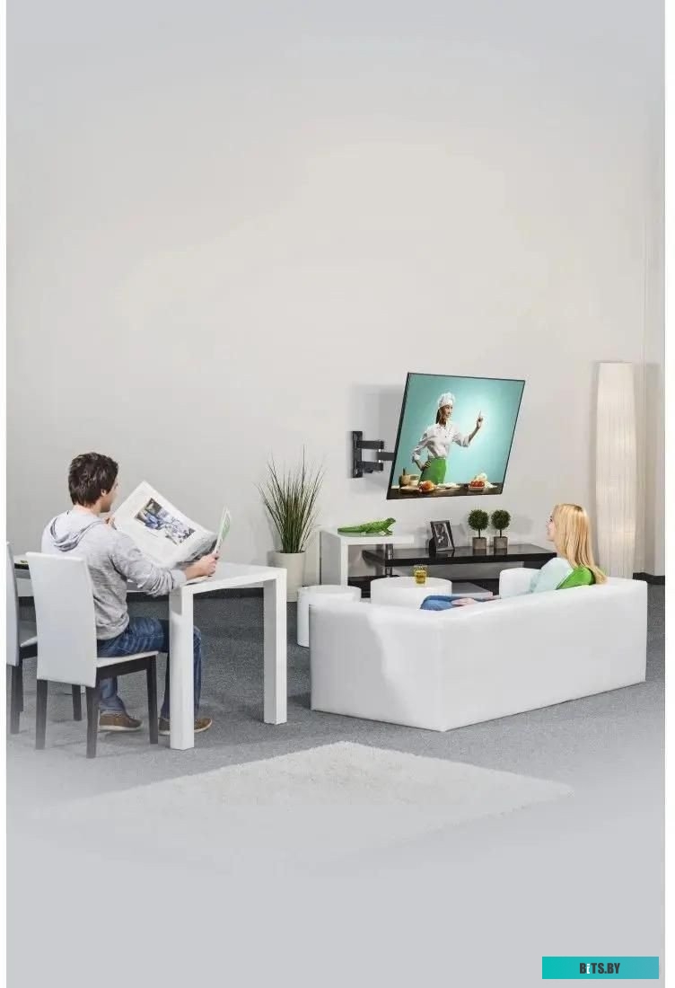 Кронштейн для телевизора Hama 00220824 черный 32"-65" макс.25кг настенный поворот и наклон