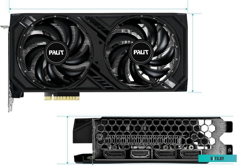 Видеокарта NVIDIA GeForce Palit RTX 4060 DUAL OC (NE64060T19P1-1070D)