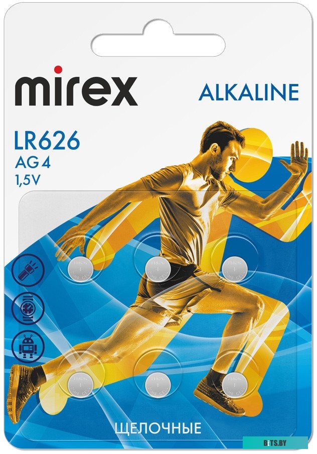 Батарейка Mirex LR626/377/AG4 23702-LR626-E6