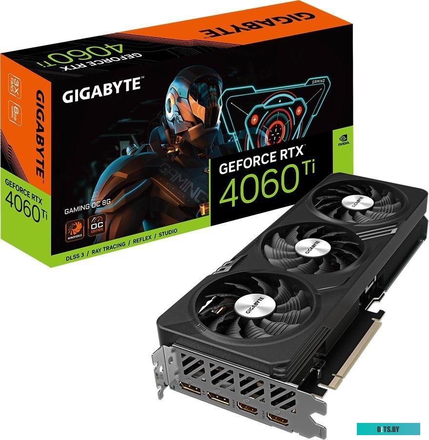 Видеокарта NVIDIA GeForce Gigabyte RTX 4060Ti GAMING OC 8G (GV-N406TGAMING OC-8GD)