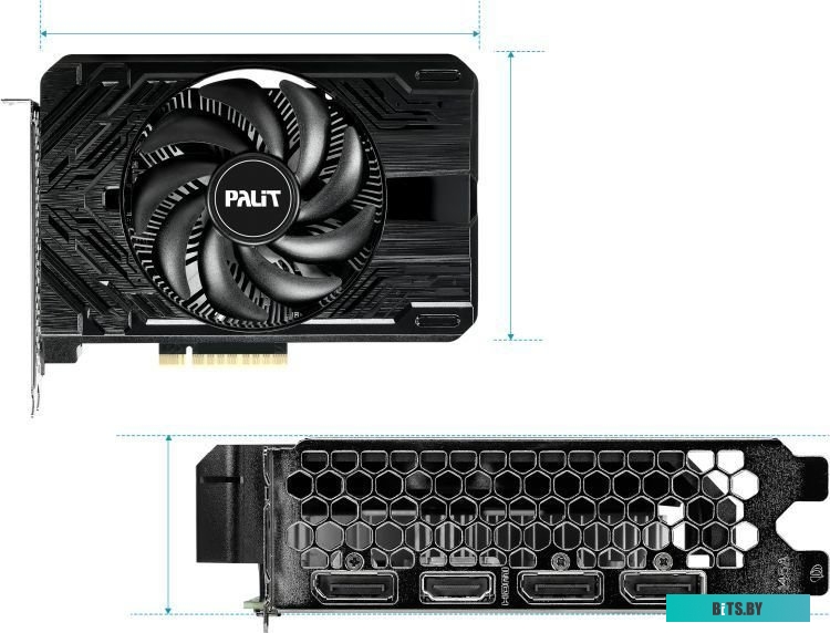 Видеокарта NVIDIA GeForce Palit RTX 4060 STORMX (NE64060019P1-1070F)