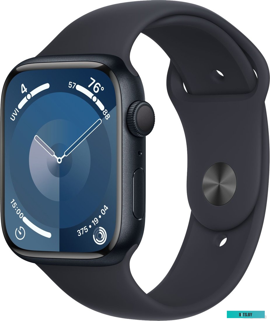 Умные часы Apple Watch Series 9 MR993LL/A GPS 45mm Midnight Aluminum Case with Midnight Sport Band S/M, A2980