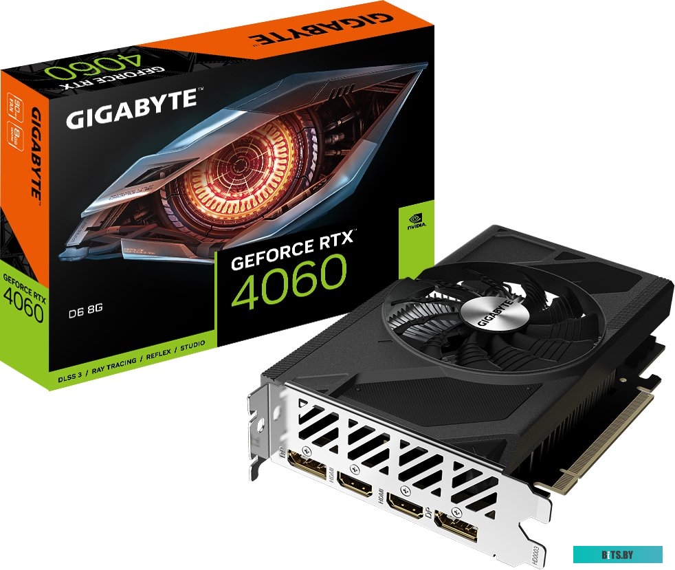 Видеокарта NVIDIA GeForce Gigabyte RTX 4060 D6 8G (GV-N4060D6-8GD)