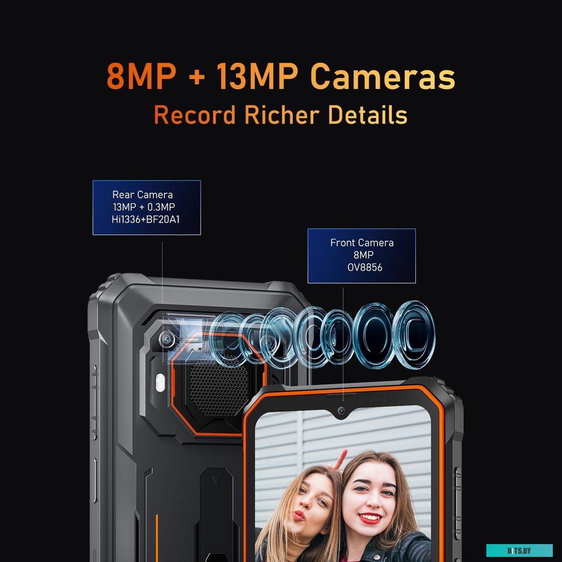 BV6200-464BLA Смартфон BlackView BV6200 4/64Gb Черный *
