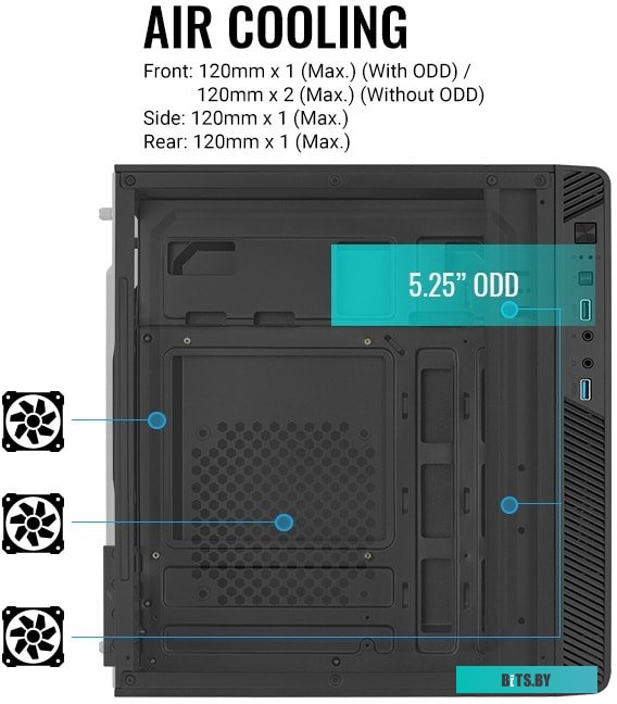 Корпус AEROCOOL CS-106-S-BK-V1 4710562759365