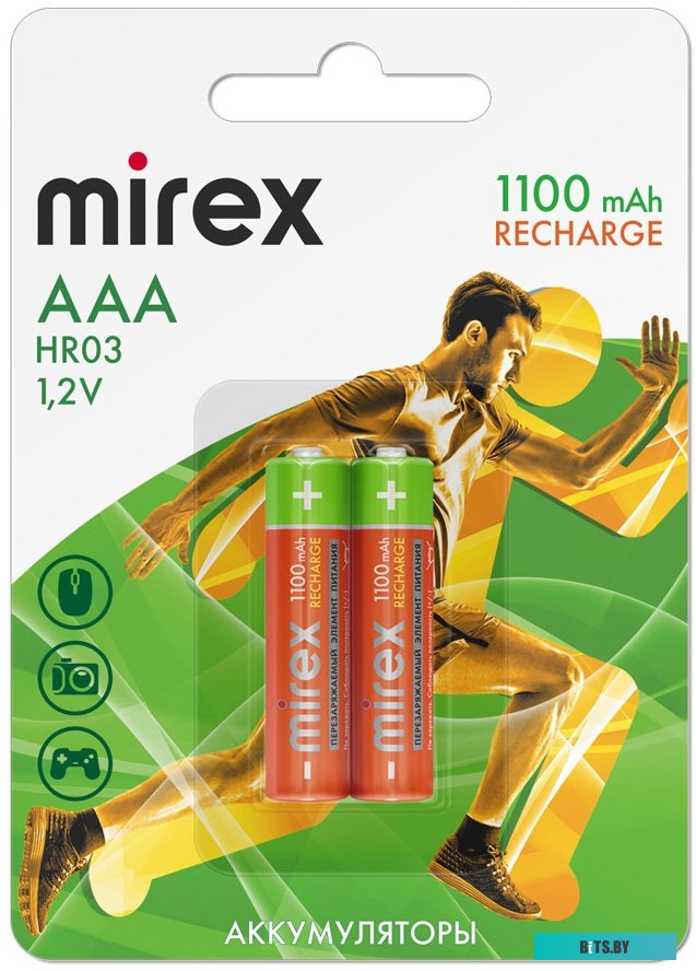 Аккумулятор Mirex HR03 1100mAh 1,2V 2 шт.