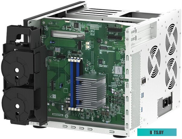 TS-1655-8G Сетевой RAID-накопитель QNAP TS-1655-8G 12 отсеков 3,5"/2,5", 4 отсека 2,5", 2 порта M.2, 2 порта 2,5 GbE BASE-T. Intel Atom C5125 2,8 ГГц,
