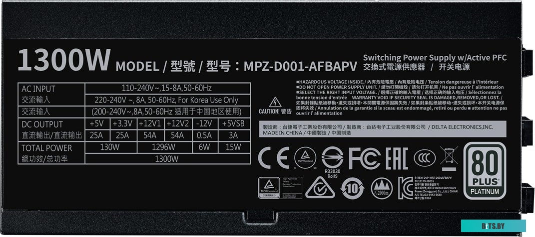 Блок питания Cooler Master V1300 MPZ-D001-AFBAPV-EU