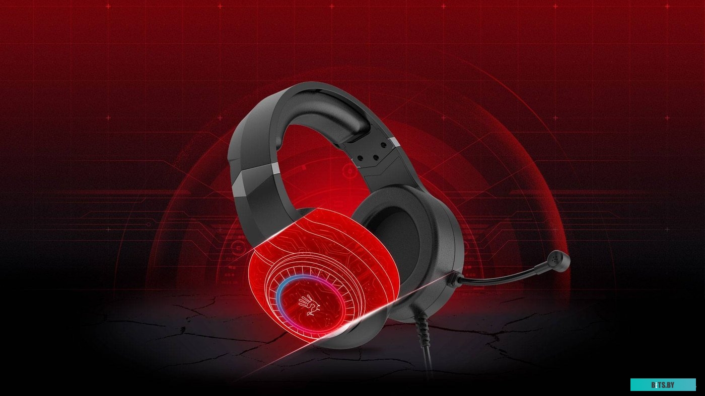 Наушники с микрофоном A4Tech Bloody G220  (G220 AUX3.5-4PIN + USB) черный 2м мониторные оголовье