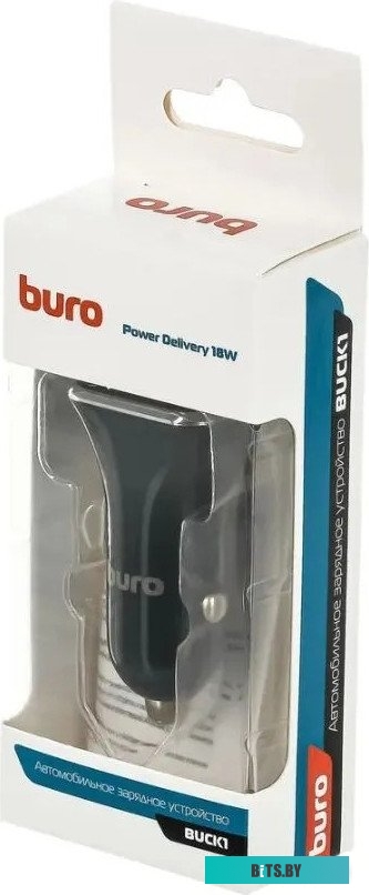 Автомобильное зарядное устройство Buro BUCK1 18W 3A (PD) USB-C BUCK18P010BK