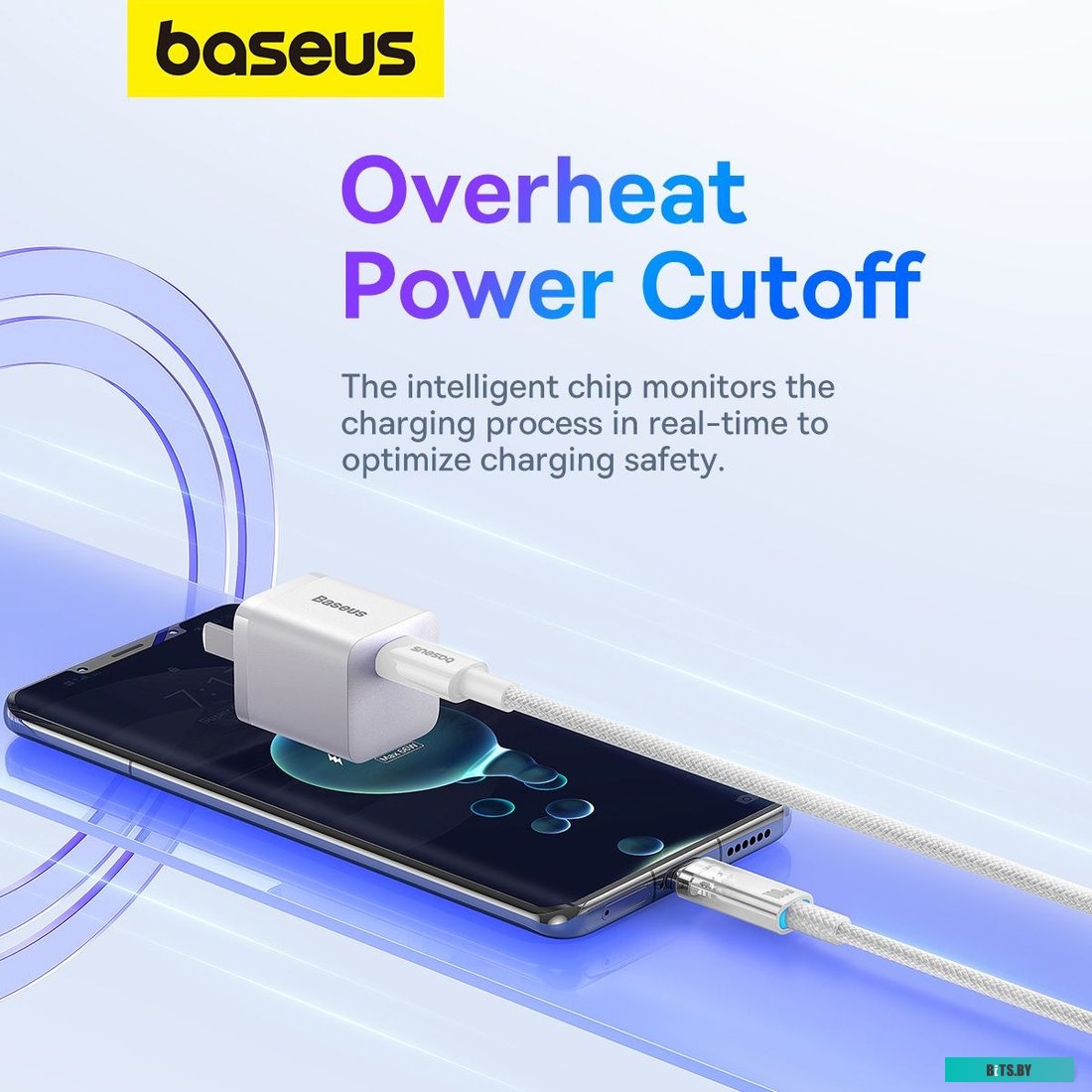 P10319703221-00 Baseus Explorer Series Fast Charging Cable Auto Power-Off For Overheating 100W USB