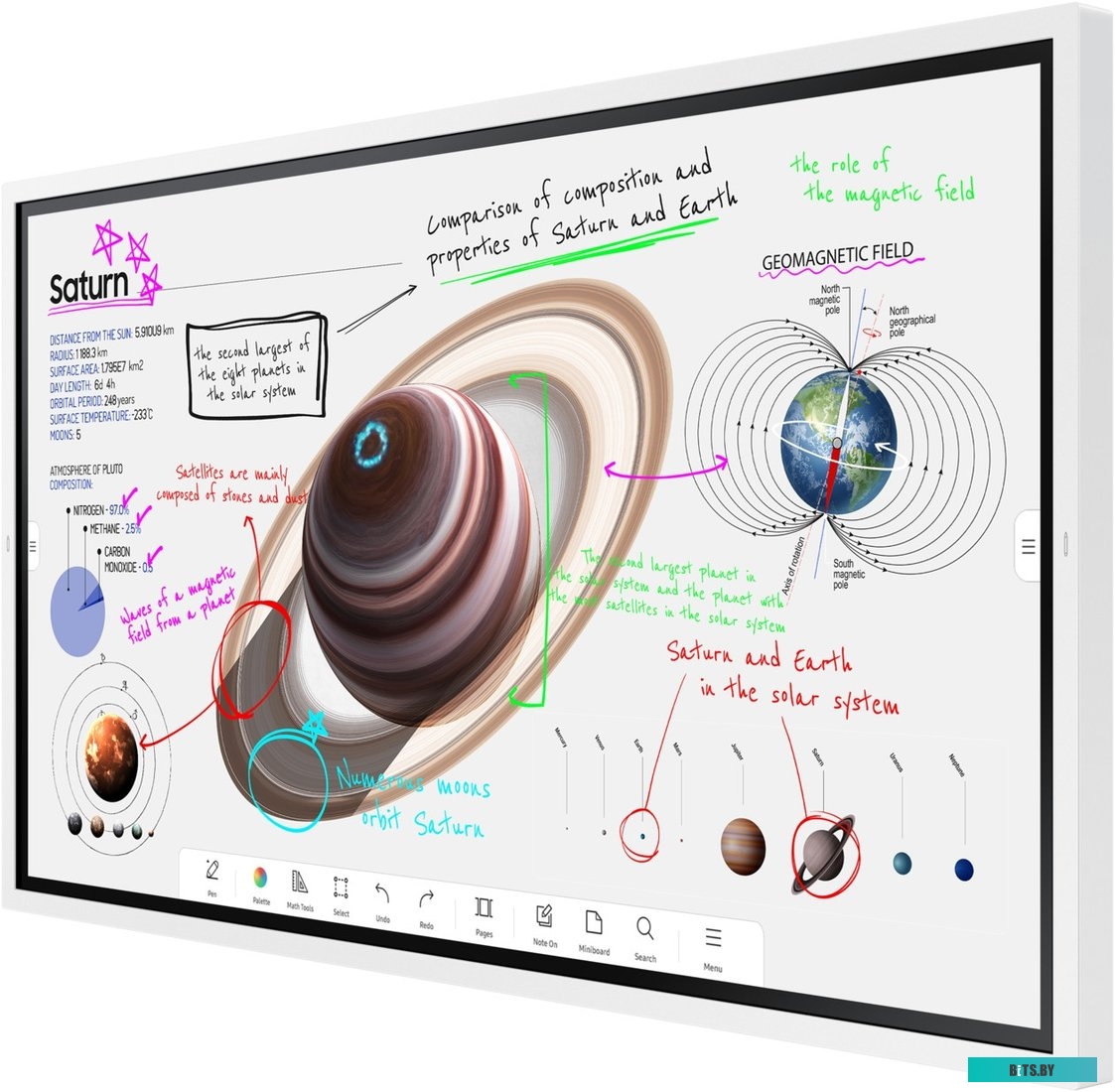 Интерактивная панель Samsung 65" WM65B Flip Chart Pro белый LH65WMBWBGCXCI