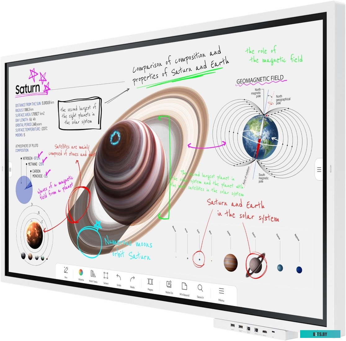 Интерактивная панель Samsung 65" WM65B Flip Chart Pro белый LH65WMBWBGCXCI