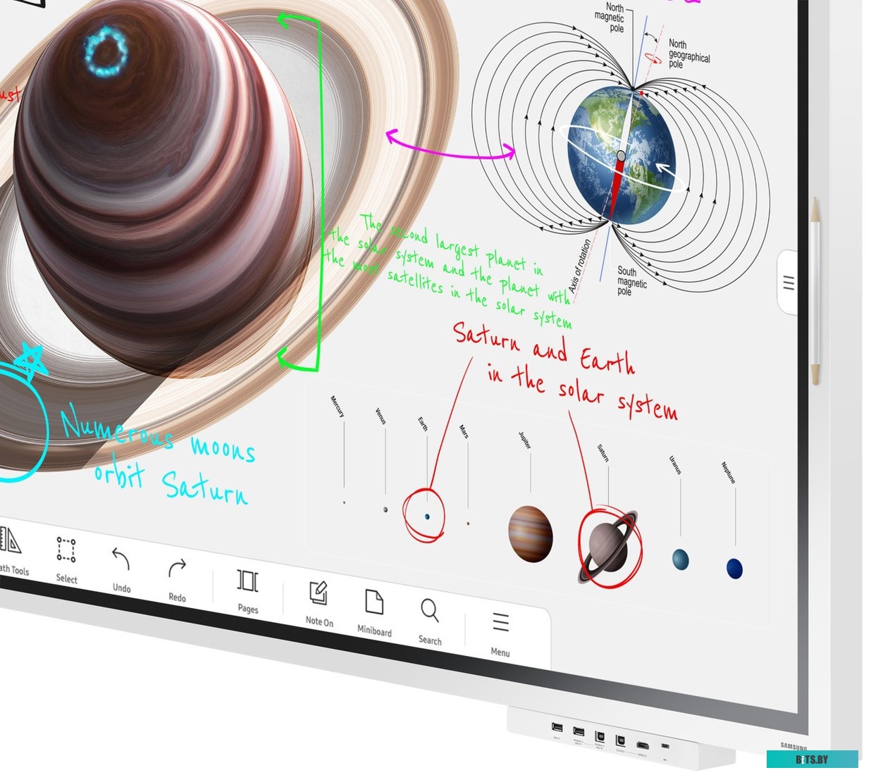Интерактивная панель Samsung 65" WM65B Flip Chart Pro белый LH65WMBWBGCXCI