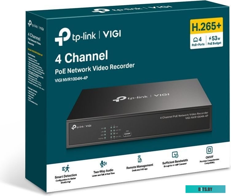 Видеорегистратор TP-Link VIGI NVR1004H-4P