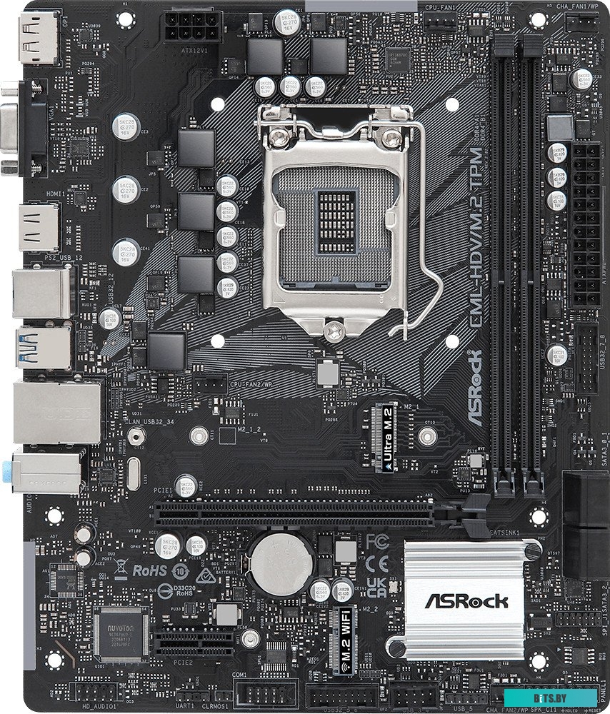 Материнская палата ASRock CML-HDV/M.2 TPM R2.0