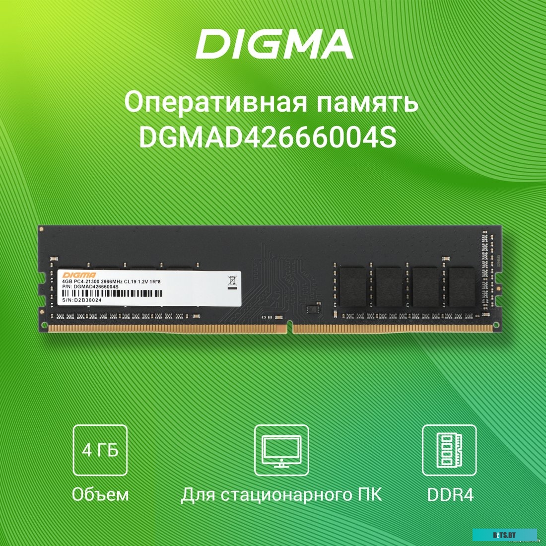 Оперативная память Digma DGMAD42666004S 1784263