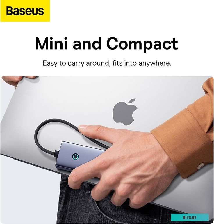USB-хаб Baseus BS-OH108  Flite Series 4-Port USB-C Hub B0005280A813-03