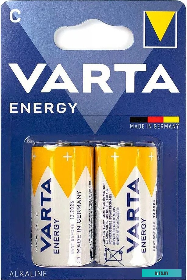 Батарейка Varta Energy 4114 LR14 BL2