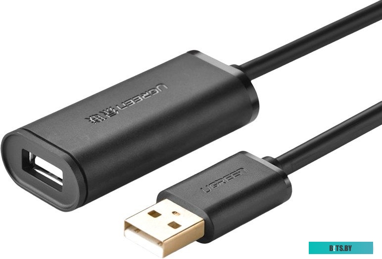 Кабель Ugreen US121 10321 USB Type-A - USB Type-A (10 м, черный)