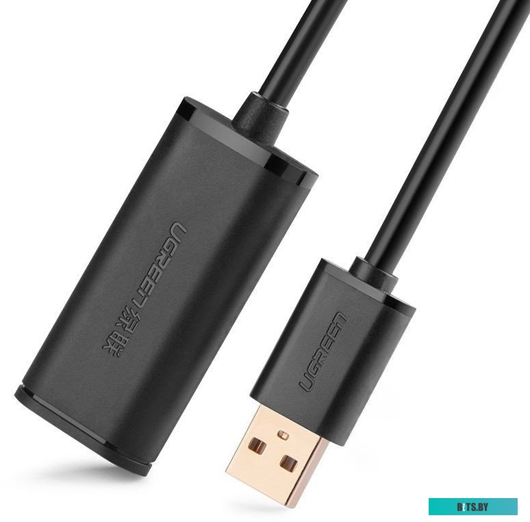 Кабель Ugreen US121 10321 USB Type-A - USB Type-A (10 м, черный)