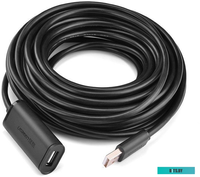 Кабель Ugreen US121 10321 USB Type-A - USB Type-A (10 м, черный)