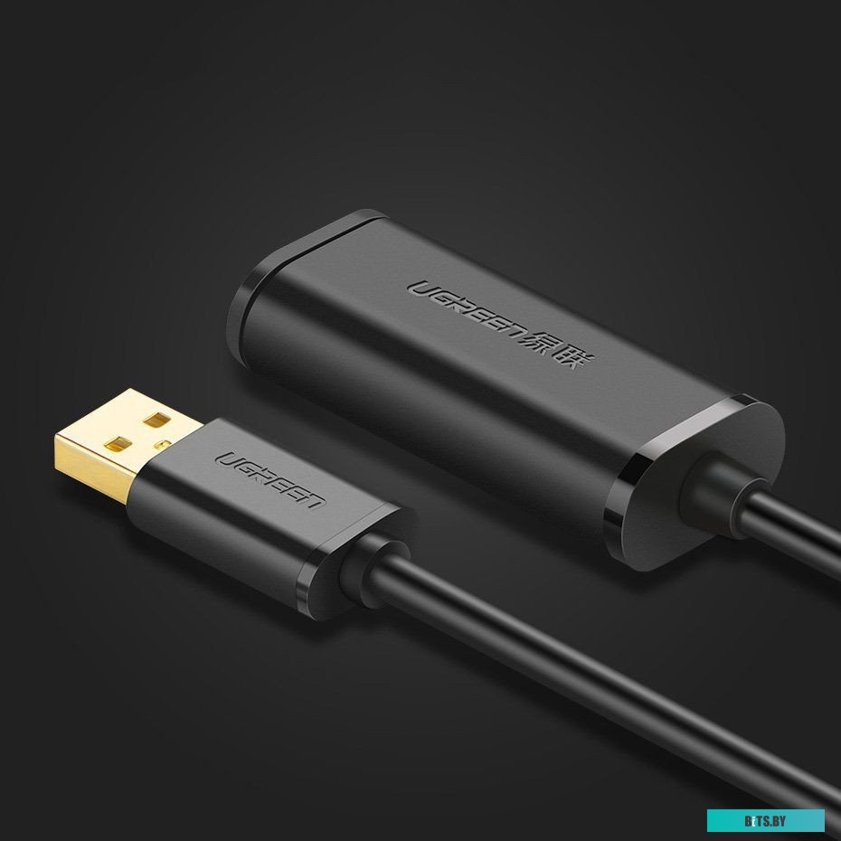 Кабель Ugreen US121 10321 USB Type-A - USB Type-A (10 м, черный)