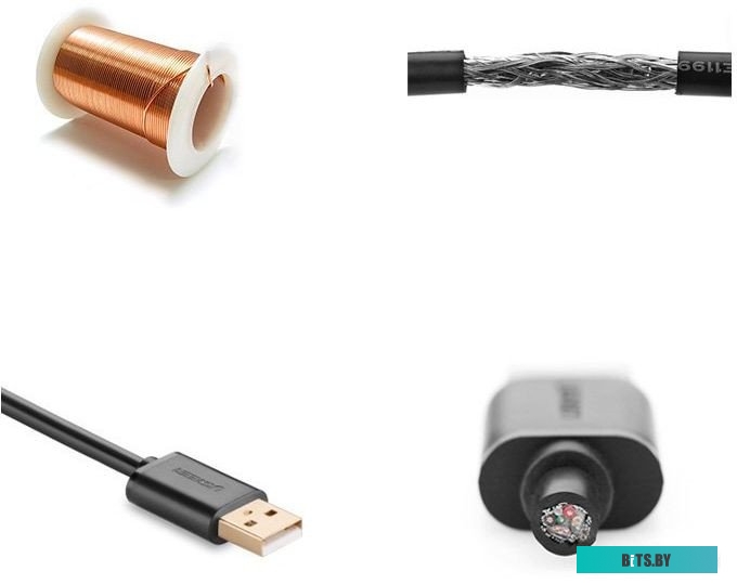 Кабель Ugreen US121 10321 USB Type-A - USB Type-A (10 м, черный)