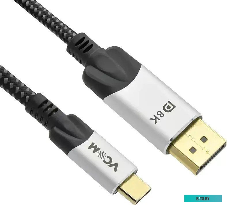 Кабель VCOM CU422MCV-1.8M USB Type-C - DisplayPort (1.8 м, черный/серый)
