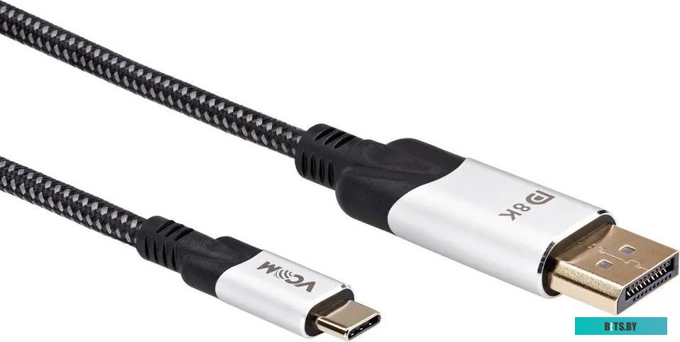 Кабель VCOM CU422MCV-1.8M USB Type-C - DisplayPort (1.8 м, черный/серый)