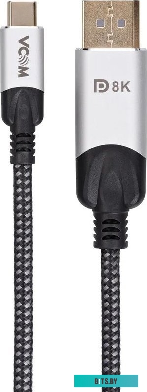 Кабель VCOM CU422MCV-1.8M USB Type-C - DisplayPort (1.8 м, черный/серый)