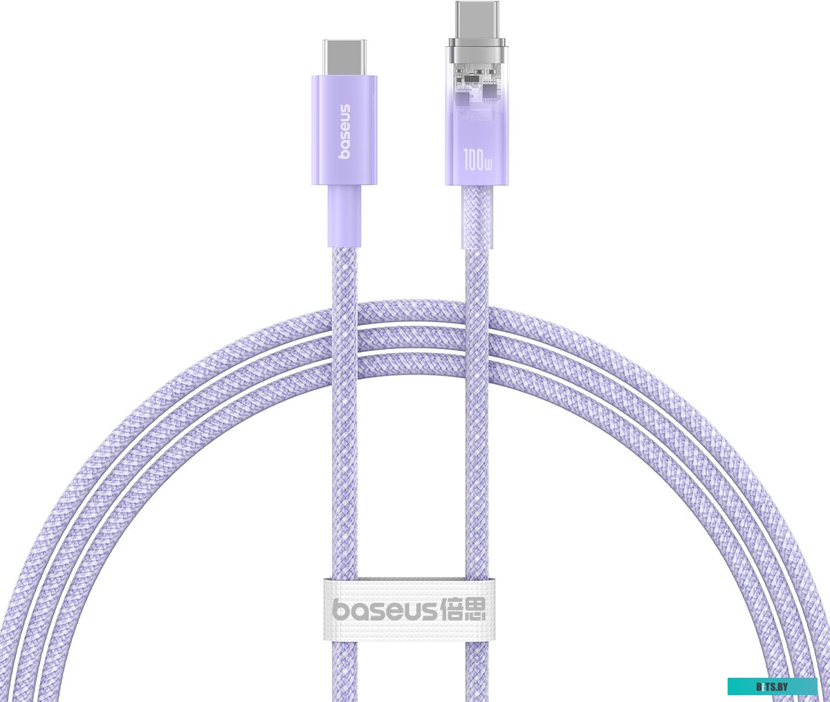 Кабель Baseus Explorer Series Fast Charging with Smart Temperature Control USB Type-C USB Type-C (1 м, фиолетовый) 